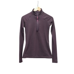 Nike Pro Hyperwarm Top Women's Small Long Sleeve 1/2 Zip Mock Neck Performance